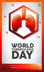  Vector illustration of World Tuberculosis Day. Poster and Banner Background.
