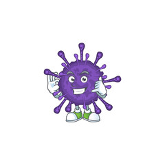 Call me funny gesture coronavirinae mascot cartoon design