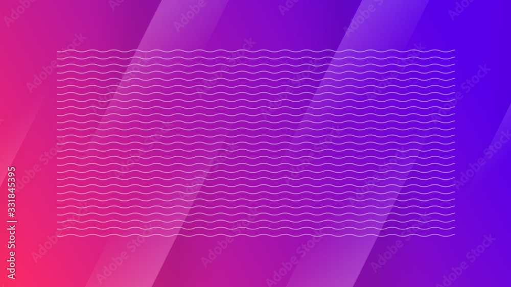 Wall mural landing page with waves, gradient abstract background