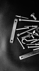 set of tools isolated on white background