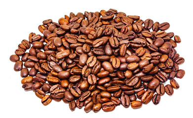 coffee beans isolated on white background
