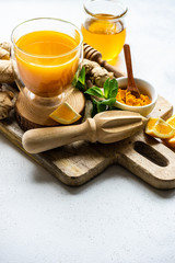 Organic food concept with ginger