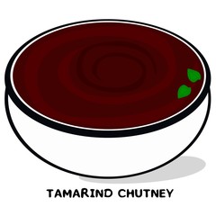 Imli chutney or tamarind chutney indian Rajasthani Food Vector