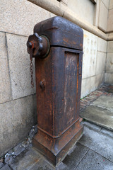Old Metal Fire Hydrant on the Street of Shanghai