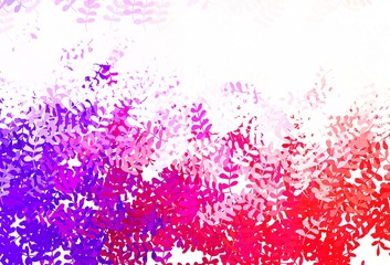 Light Pink, Yellow vector abstract pattern with leaves.