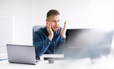Stressed Businessman In Office