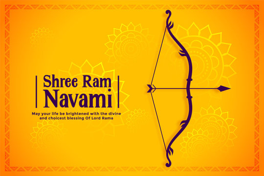Shree ram navami celebration background Royalty Free Vector