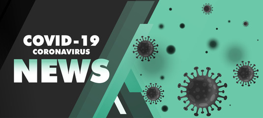 covid-19 coronavirus news updates banner concept design