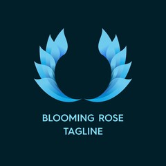 Modern elegant wing gradient logo