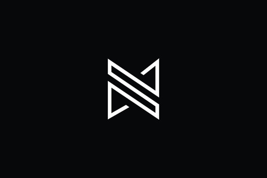 Minimal elegant monogram art logo. Outstanding professional trendy awesome artistic SZ ZS initial based Alphabet icon logo. Premium Business logo White color on black background