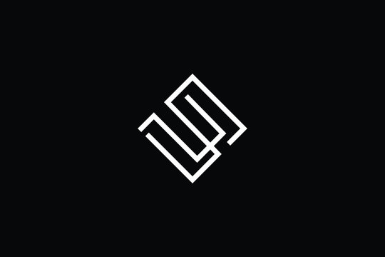Minimal elegant monogram art logo. Outstanding professional trendy awesome artistic SP PS initial based Alphabet icon logo. Premium Business logo White color on black background