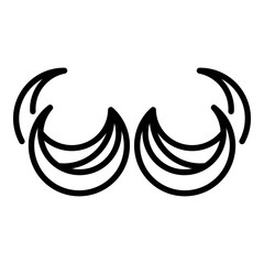 Animal wings icon. Outline animal wings vector icon for web design isolated on white background