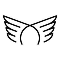 Heaven wings icon. Outline heaven wings vector icon for web design isolated on white background