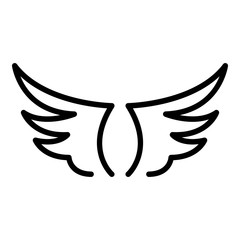 Phoenix wings icon. Outline phoenix wings vector icon for web design isolated on white background