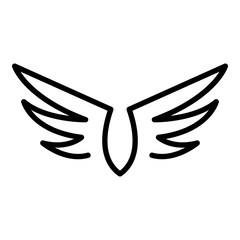 Art wings icon. Outline art wings vector icon for web design isolated on white background
