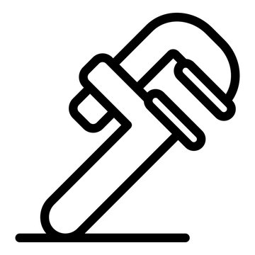 recommend clip art: Adjustable wrench icon. Outline adjustable wrench vector icon for web design isolated on white background