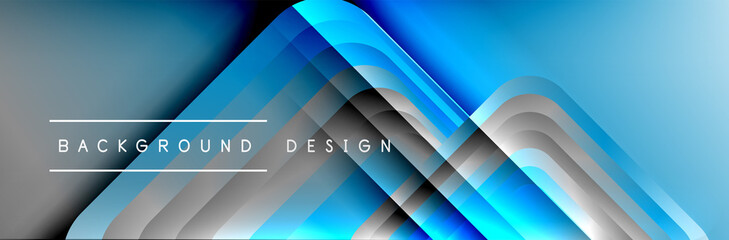 Fototapeta premium Round squares shapes composition geometric abstract background. Vector Illustration
