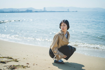 海の女性