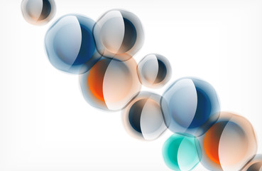 Abstract background - glass shiny transprent hexagon shapes overlapping eath other. Vector Illustration For Wallpaper, Banner, Background, Card, Book Illustration, landing page