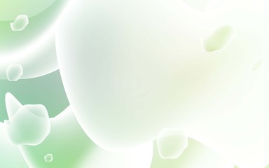 Light Green vector template with liquid shapes. A sample with blurred bubble shapes. The template for cell phone backgrounds.