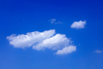 The blue sky and white clouds
