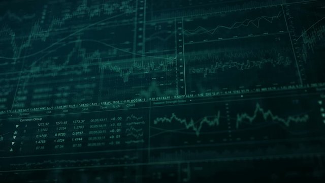 Stock Market HUD.Business Diagram.Bar charts and candles.UI graphics and digital infographic.