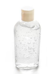 Antibacterial hand gel, sanitizer isolated on a white background. A means of protection against viruses.