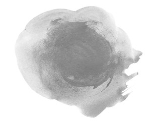 Black watercolor scribble texture. Abstract watercolor on white background. Black abstract watercolor background. It is a hand drawn.