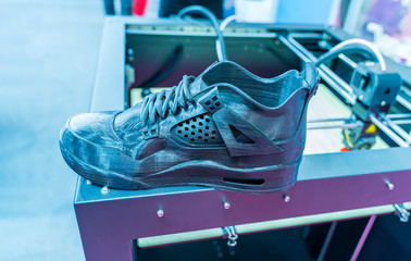 3d printed shoe figure close-up