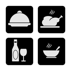 restaurant icon vector design symbol,spoon & fork, plate,food