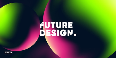 Liquid colorful background. Futuristic Gradient. Fluid gradient shapes composition. Eps10 vector.