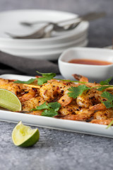 Chilli barbecued prawns