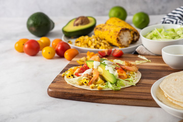Prawn tortillas