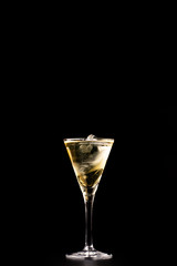 alcohol drinks on a dark background