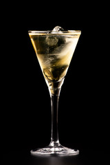alcohol drinks on a dark background