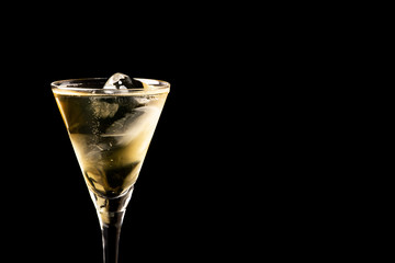 alcohol drinks on a dark background