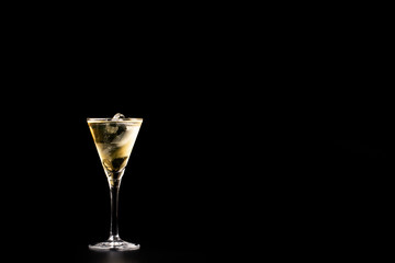alcohol drinks on a dark background