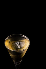 alcohol drinks on a dark background