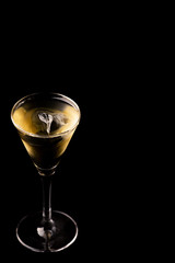 alcohol drinks on a dark background