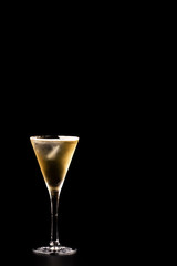 alcohol drinks on a dark background