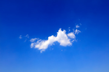 The blue sky and white clouds