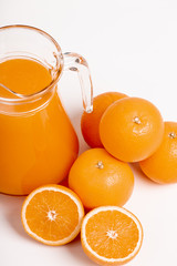 glass jar of fresh orange juice
