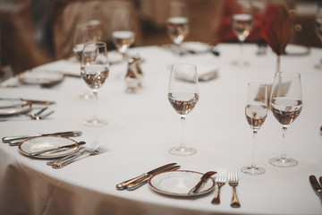 table set for dinner