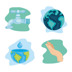 international water day bundle of icons