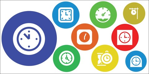 Modern Simple Set of numeral Vector filled Icons