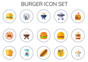 burger icon set