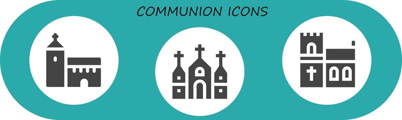 Modern Simple Set of communion Vector filled Icons