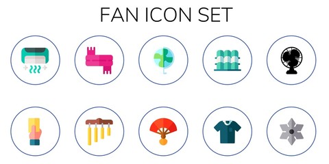 fan icon set