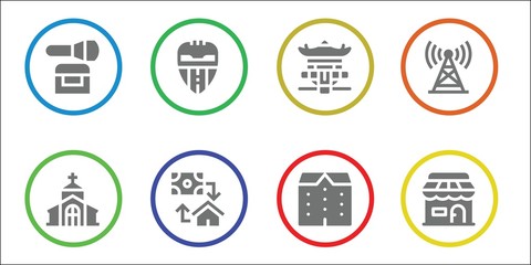 building icon set