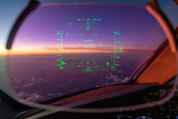 Obraz na płótnie Canvas Boeing 787 Heads Up Display